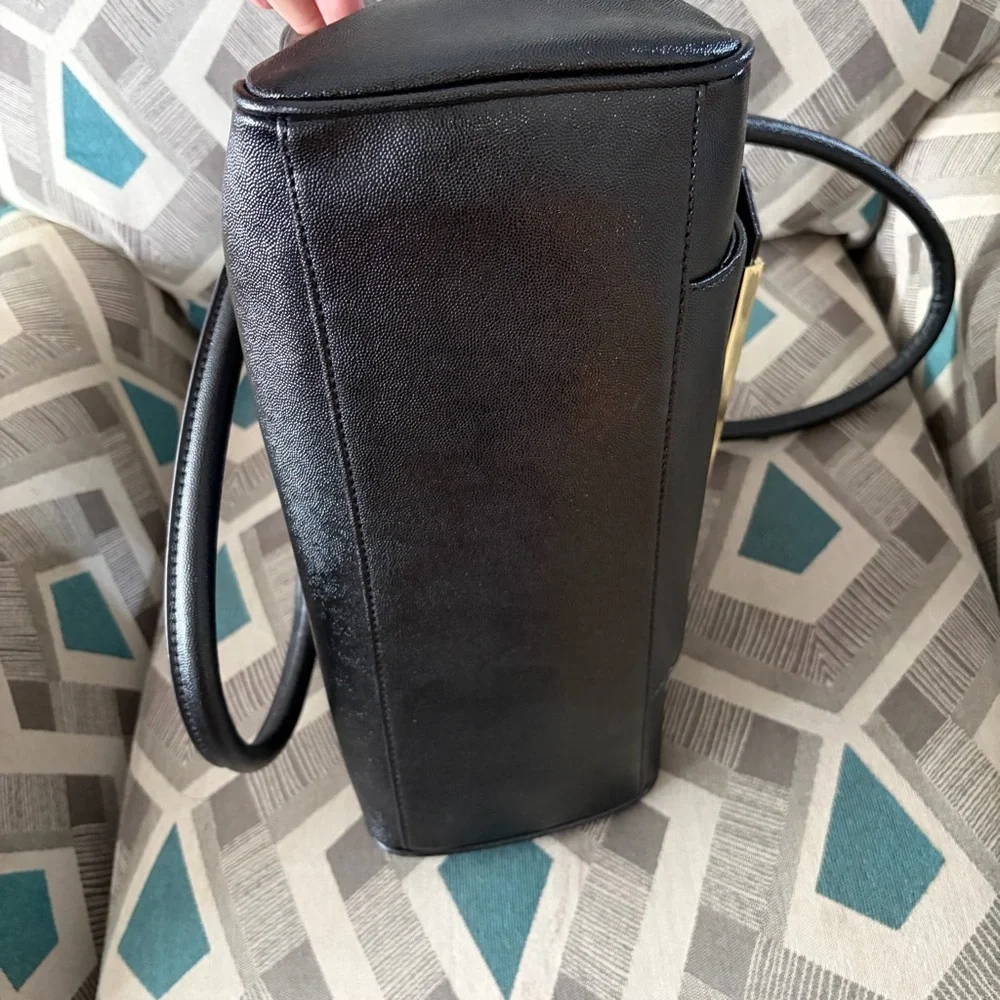 Anne Klein‎ Black Satchel with Gold Accents